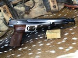 Sold on Layaway…1960 Mfg. Smith & Wesson Model 41, 7.4 Inch W/ Compensator, .22 Short, Boxed W/ Factory Letter - 2 of 25