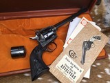 1975 Mfg Colt New Frontier Buntline, .22 LR. & .22 Mag Cyl. Cased - 6 of 19