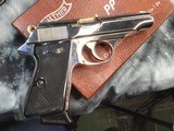 1970 Mfg. Rare Factory Nickel Walther PP, Alligator Box, Tools, Target, 2 mags - 17 of 19