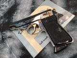 1970 Mfg. Rare Factory Nickel Walther PP, Alligator Box, Tools, Target, 2 mags - 5 of 19
