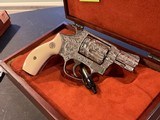 Engraved Smith & Wesson model 60 no-dash, Ivory, Cased W/Engravers Letter - 2 of 17