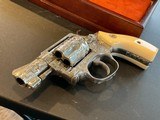 Engraved Smith & Wesson model 60 no-dash, Ivory, Cased W/Engravers Letter - 15 of 17