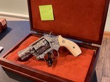Engraved Smith & Wesson model 60 no-dash, Ivory, Cased W/Engravers Letter - 9 of 17