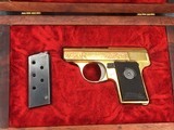 1927 Mfg. Walther model 9 Vest Pocket, Factory Engraved, Gold plated, .25acp. Cased, Trades Welcome! - 14 of 16