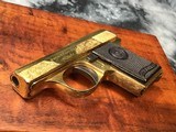 1927 Mfg. Walther model 9 Vest Pocket, Factory Engraved, Gold plated, .25acp. Cased, Trades Welcome! - 7 of 16