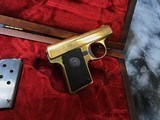 1927 Mfg. Walther model 9 Vest Pocket, Factory Engraved, Gold plated, .25acp. Cased, Trades Welcome! - 16 of 16