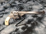 1897 Mfg. Smith & Wesson .32 Double Action Fourth Model, Factory Engraved, Nickel, Pearls, Factory Letter, Cased - 4 of 25
