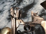 1897 Mfg. Smith & Wesson .32 Double Action Fourth Model, Factory Engraved, Nickel, Pearls, Factory Letter, Cased - 5 of 25