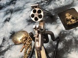 1897 Mfg. Smith & Wesson .32 Double Action Fourth Model, Factory Engraved, Nickel, Pearls, Factory Letter, Cased - 7 of 25