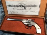 1897 Mfg. Smith & Wesson .32 Double Action Fourth Model, Factory Engraved, Nickel, Pearls, Factory Letter, Cased - 20 of 25