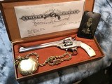 1897 Mfg. Smith & Wesson .32 Double Action Fourth Model, Factory Engraved, Nickel, Pearls, Factory Letter, Cased