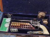1883 Colt Frontier Six Shooter, 44/40, Etched Panel, Carved Ivory, Leather Embossed Gunfighters Case - 17 of 25