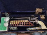 1883 Colt Frontier Six Shooter, 44/40, Etched Panel, Carved Ivory, Leather Embossed Gunfighters Case - 19 of 25