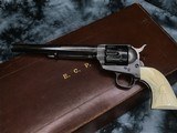 1883 Colt Frontier Six Shooter, 44/40, Etched Panel, Carved Ivory, Leather Embossed Gunfighters Case - 4 of 25