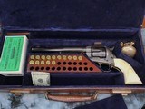 1883 Colt Frontier Six Shooter, 44/40, Etched Panel, Carved Ivory, Leather Embossed Gunfighters Case - 6 of 25