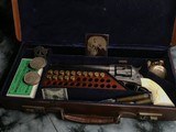 1883 Colt Frontier Six Shooter, 44/40, Etched Panel, Carved Ivory, Leather Embossed Gunfighters Case - 3 of 25