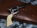 1883 Colt Frontier Six Shooter, 44/40, Etched Panel, Carved Ivory, Leather Embossed Gunfighters Case - 7 of 25