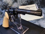 1970 Mfg. K-22 Factory “A” Engraved, Ivory Target Grips, S&W Roy Jinks Letter, Cased - 9 of 25