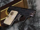 1908 Colt Vest Pocket .25, Angelo Bee Master engraved, Factory Mother of Pear Grips, 1916 Mfg. - 4 of 20