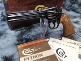 1982 Mfg. Colt Python, 6 inch, Blued W/ Box - 1 of 18