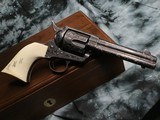 1900 Mfg. Colt SAA 4.75 inch, .45 Colt, Engraved, Ivory, Cased, - 3 of 23