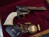 1900 Mfg. Colt SAA 4.75 inch, .45 Colt, Engraved, Ivory, Cased, - 15 of 23