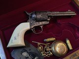 1900 Mfg. Colt SAA 4.75 inch, .45 Colt, Engraved, Ivory, Cased, - 6 of 23