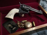 1900 Mfg. Colt SAA 4.75 inch, .45 Colt, Engraved, Ivory, Cased, - 9 of 23