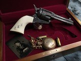 1900 Mfg. Colt SAA 4.75 inch, .45 Colt, Engraved, Ivory, Cased, - 1 of 23