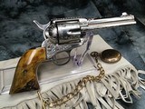 1905 New Orleans shipped Colt SAA, 4.75 inch,.38/40, John Adams Engraved, Nickel, Colt Letter, Adams letter. - 1 of 20
