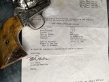 1905 New Orleans shipped Colt SAA, 4.75 inch,.38/40, John Adams Engraved, Nickel, Colt Letter, Adams letter. - 4 of 20