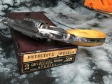 Prewar First Series 1936 Colt Detective Special, Hand Engraved, Nickel Stag Grips, Orig. Box. Colt Letter. - 14 of 24
