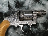 Prewar First Series 1936 Colt Detective Special, Hand Engraved, Nickel Stag Grips, Orig. Box. Colt Letter. - 6 of 24