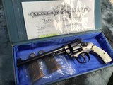 1929 Mfg. Smith & Wesson .22/32 Bekeart Target Model, .22 LR, S&W Jinks Letter, MOP & Factory Grips, Cased - 10 of 14