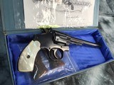 1929 Mfg. Smith & Wesson .22/32 Bekeart Target Model, .22 LR, S&W Jinks Letter, MOP & Factory Grips, Cased - 5 of 14