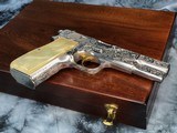1950s Belgium Browning Renaissance Engraved Triple Gun Auto Pistol Set, Rare Coin Finished, Cased - 10 of 17
