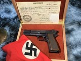 Nazi Proofed 1943 FN High Power With Holster and Capture Papers, cased, Trades Welcome! - 13 of 20