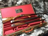 1931 A.H. Fox 3 Barrel Custom Cased Set, 16 Ga.& 20 Ga. W/Letter - 1 of 25