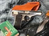 Belgium Browning model 1910, Factory Nickel, .32 acp W/Holster, Trades Welcome! - 7 of 18