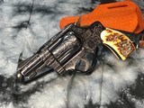 1953 Smith & Wesson Pre-36 “Baby Chiefs Special”, Flat Latch, Hand Engraved, Stag Grips, .38 Special - 18 of 22