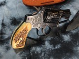 1953 Smith & Wesson Pre-36 “Baby Chiefs Special”, Flat Latch, Hand Engraved, Stag Grips, .38 Special - 13 of 22