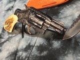 1953 Smith & Wesson Pre-36 “Baby Chiefs Special”, Flat Latch, Hand Engraved, Stag Grips, .38 Special - 8 of 22