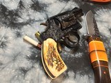 1953 Smith & Wesson Pre-36 “Baby Chiefs Special”, Flat Latch, Hand Engraved, Stag Grips, .38 Special - 20 of 22