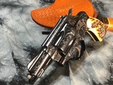 1953 Smith & Wesson Pre-36 “Baby Chiefs Special”, Flat Latch, Hand Engraved, Stag Grips, .38 Special - 14 of 22