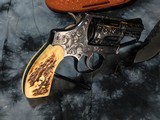 1953 Smith & Wesson Pre-36 “Baby Chiefs Special”, Flat Latch, Hand Engraved, Stag Grips, .38 Special - 17 of 22