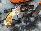 1953 Smith & Wesson Pre-36 “Baby Chiefs Special”, Flat Latch, Hand Engraved, Stag Grips, .38 Special - 9 of 22
