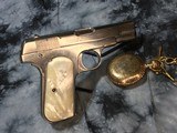 1921 Mfg. Colt 1903 Hammerless W/Nickel Finish & Mother of Pearl Grips, .32 acp - 1 of 22