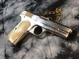 1921 Mfg. Colt 1903 Hammerless W/Nickel Finish & Mother of Pearl Grips, .32 acp - 5 of 22