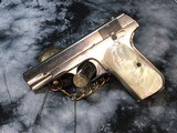 1921 Mfg. Colt 1903 Hammerless W/Nickel Finish & Mother of Pearl Grips, .32 acp - 8 of 22
