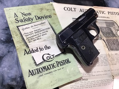 1908 Colt Hammerless .25, Mfg.1916, W/Original Box, Trades Welcome! - Image 12 of 13
